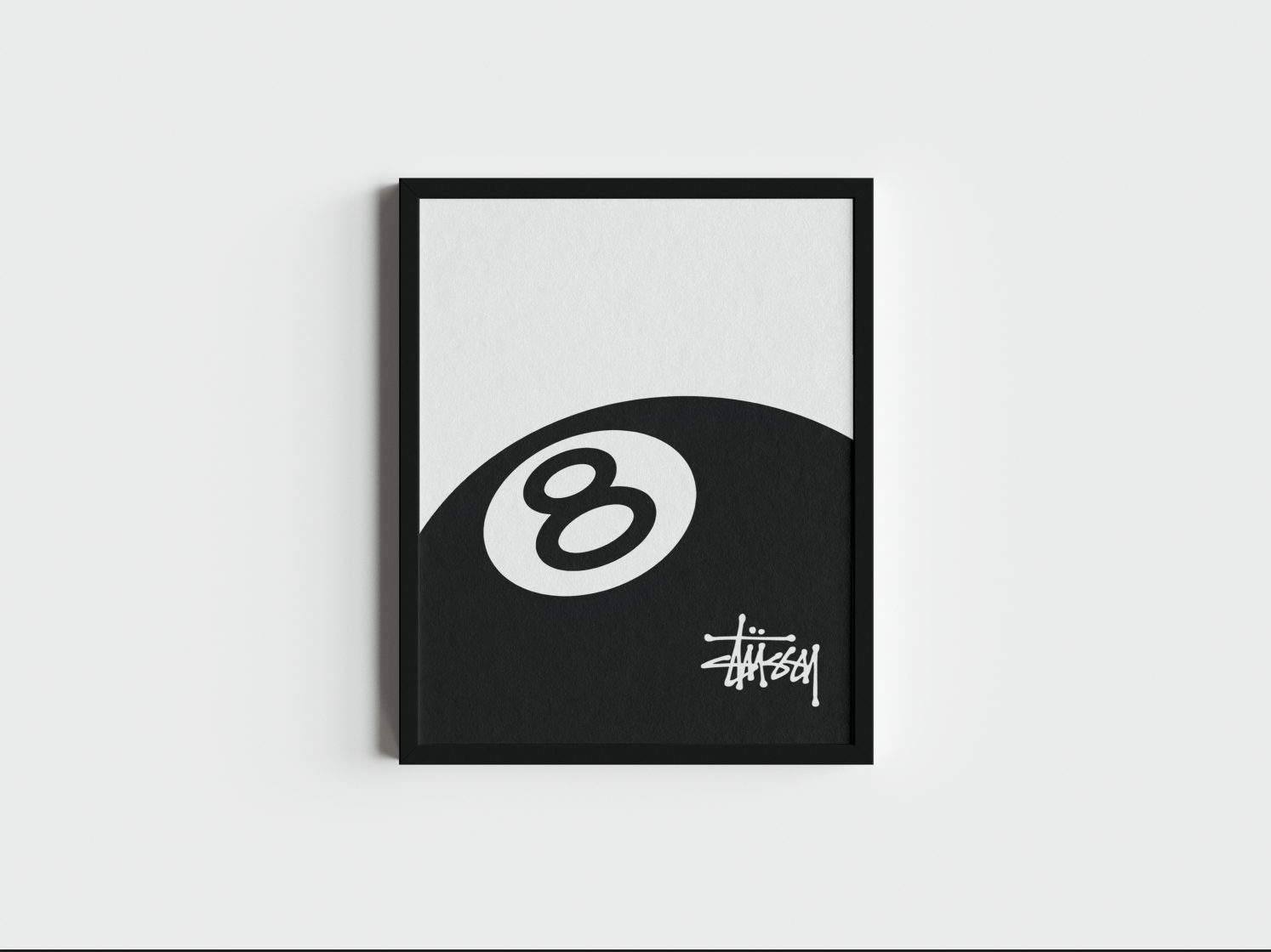 8 Ball Stussy Print - Bedroom Poster