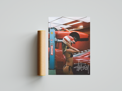 Stussy Ferrari F40 Print - Bedroom Poster