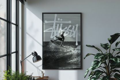 Stussy Surfing Print - Bedroom Poster
