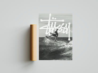 Stussy Surfing Print - Bedroom Poster