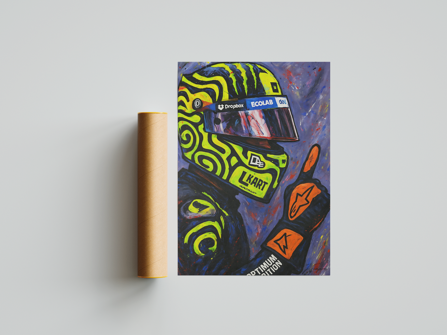 Lando Norris Drawing - Formula 1 Poster - poster Art