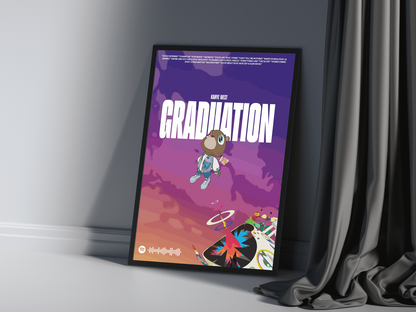 Kanye West Graduation Album Cover Print | Graduation Text Print