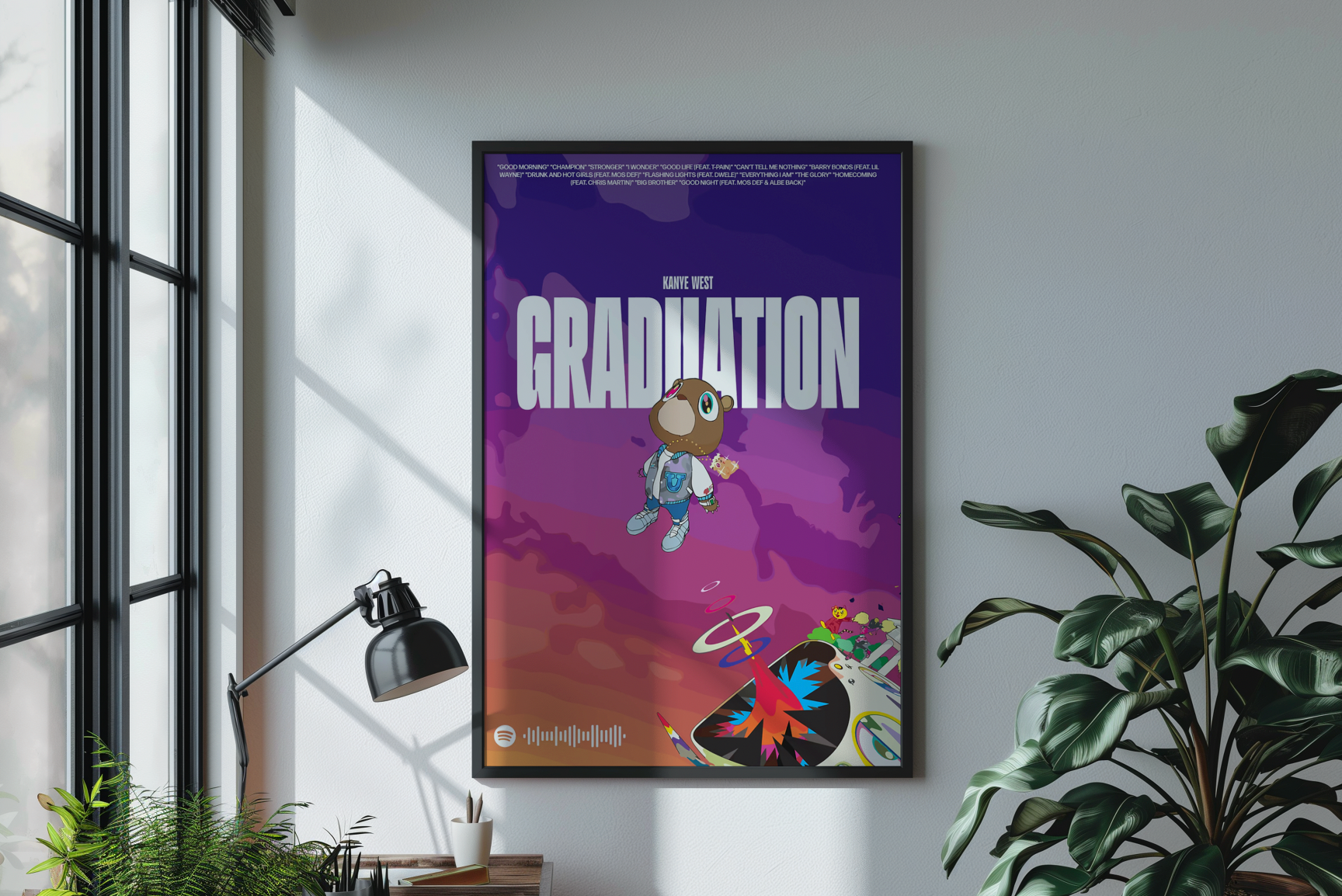 Kanye West Graduation Album Cover Print | Graduation Text Print