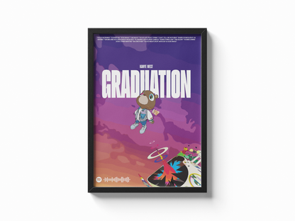 Kanye West Graduation Album Cover Print | Graduation Text Print