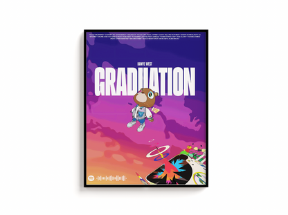 Kanye West Graduation Album Cover Print | Graduation Text Print