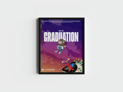 Kanye West Graduation Album Cover Print | Graduation Text Print