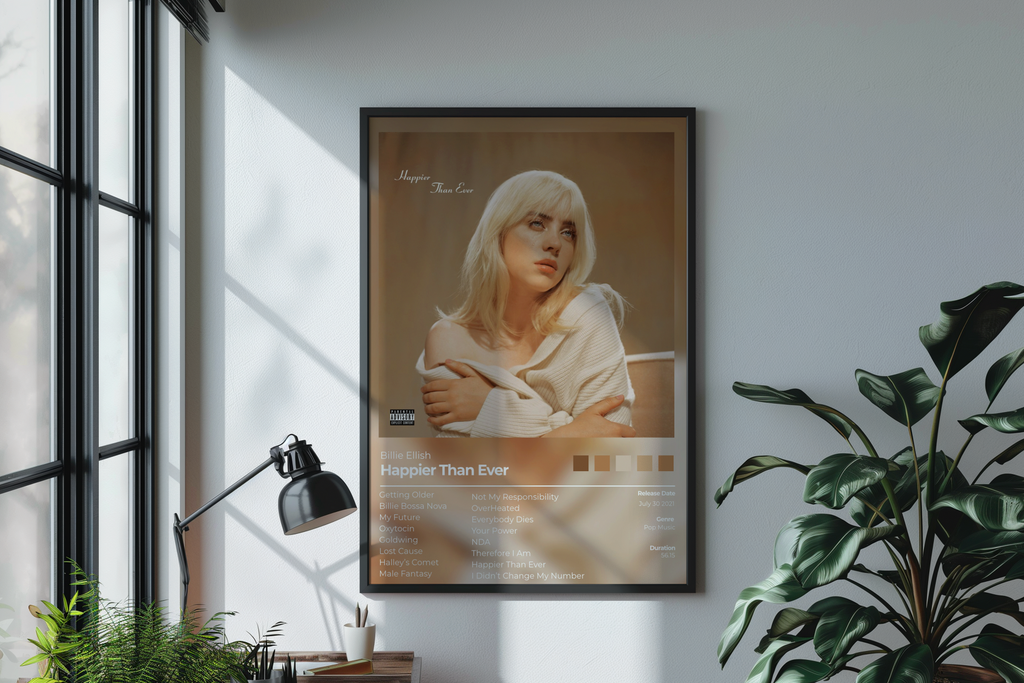 Happier Than Ever Album Cover Print | Billie Eillish Album Print