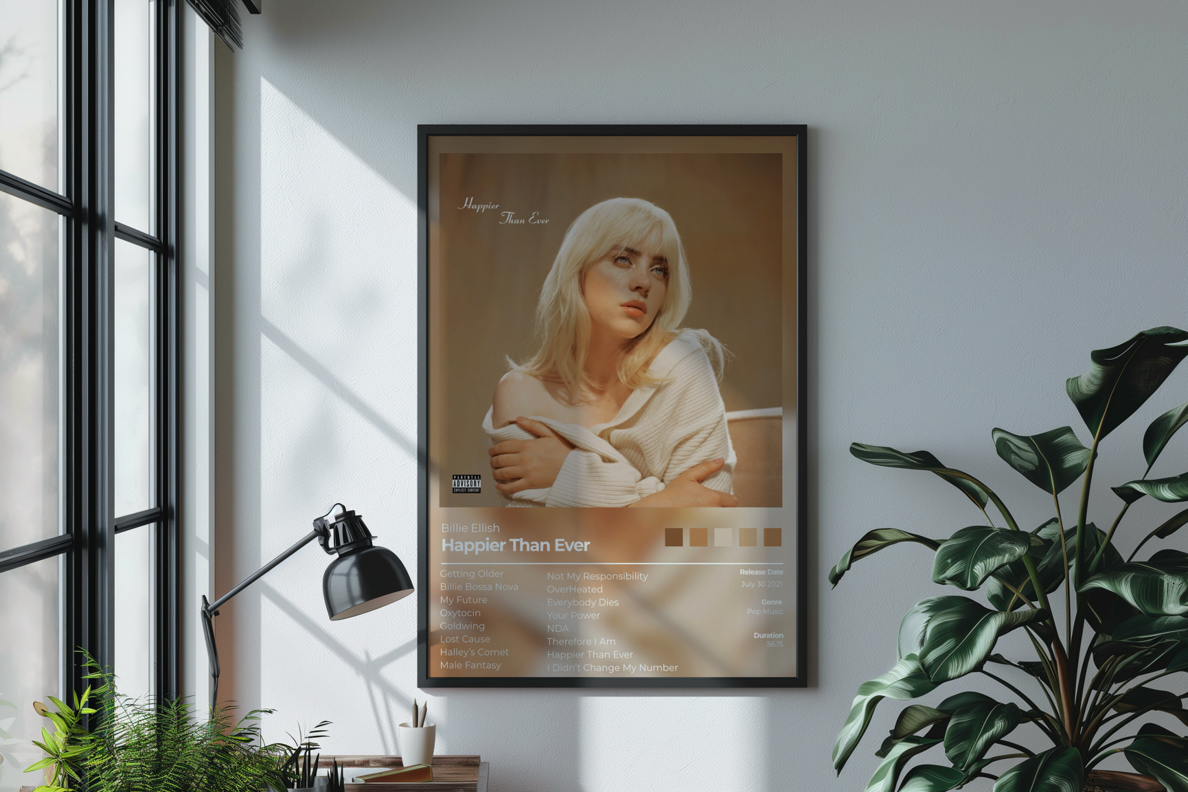 Happier Than Ever Album Cover Print | Billie Eillish Album Print