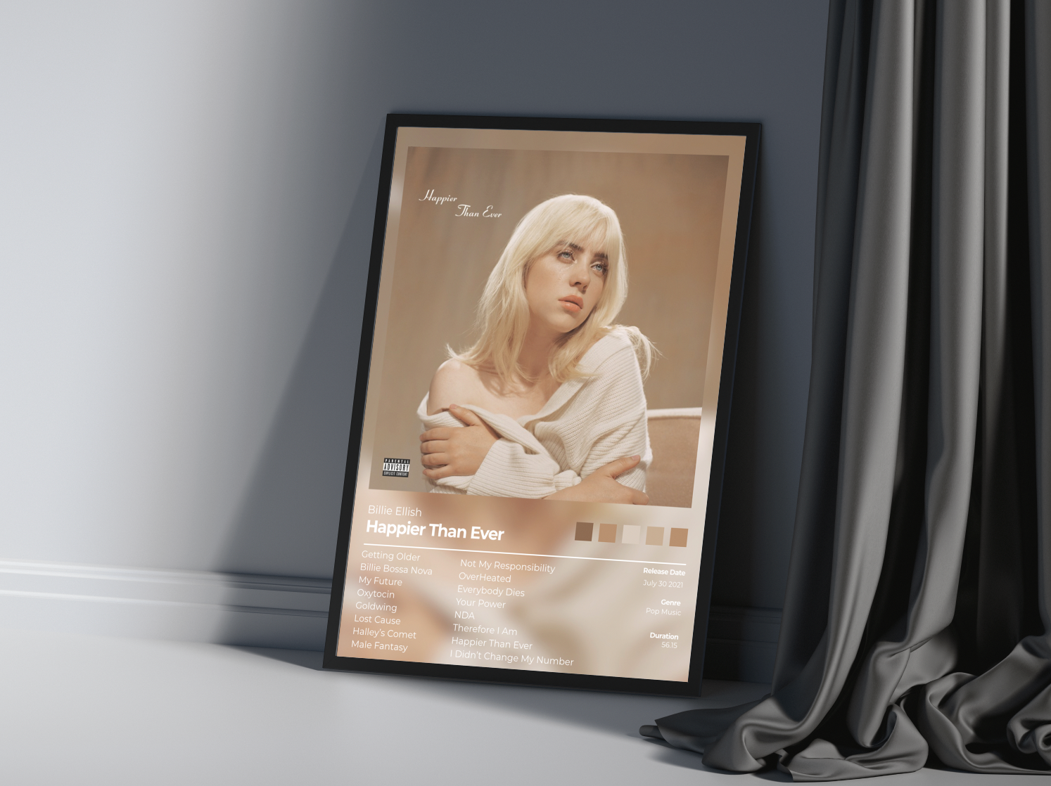 Happier Than Ever Album Cover Print | Billie Eillish Album Print