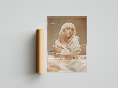 Happier Than Ever Album Cover Print | Billie Eillish Album Print