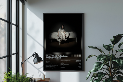 When We All Fall Asleep, Where Do We Go Album Cover Print | Billie Eillish Album Print
