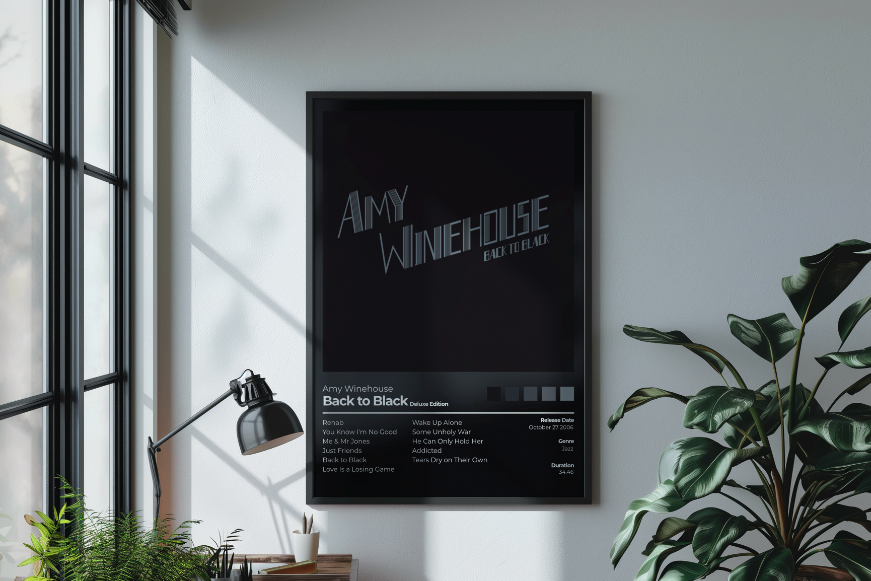 Back to Black Album Cover Print | Amy Winehouse Album Print