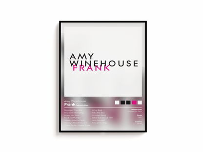 Amy Wine House Frank Album Cover Print | Frank Album Print