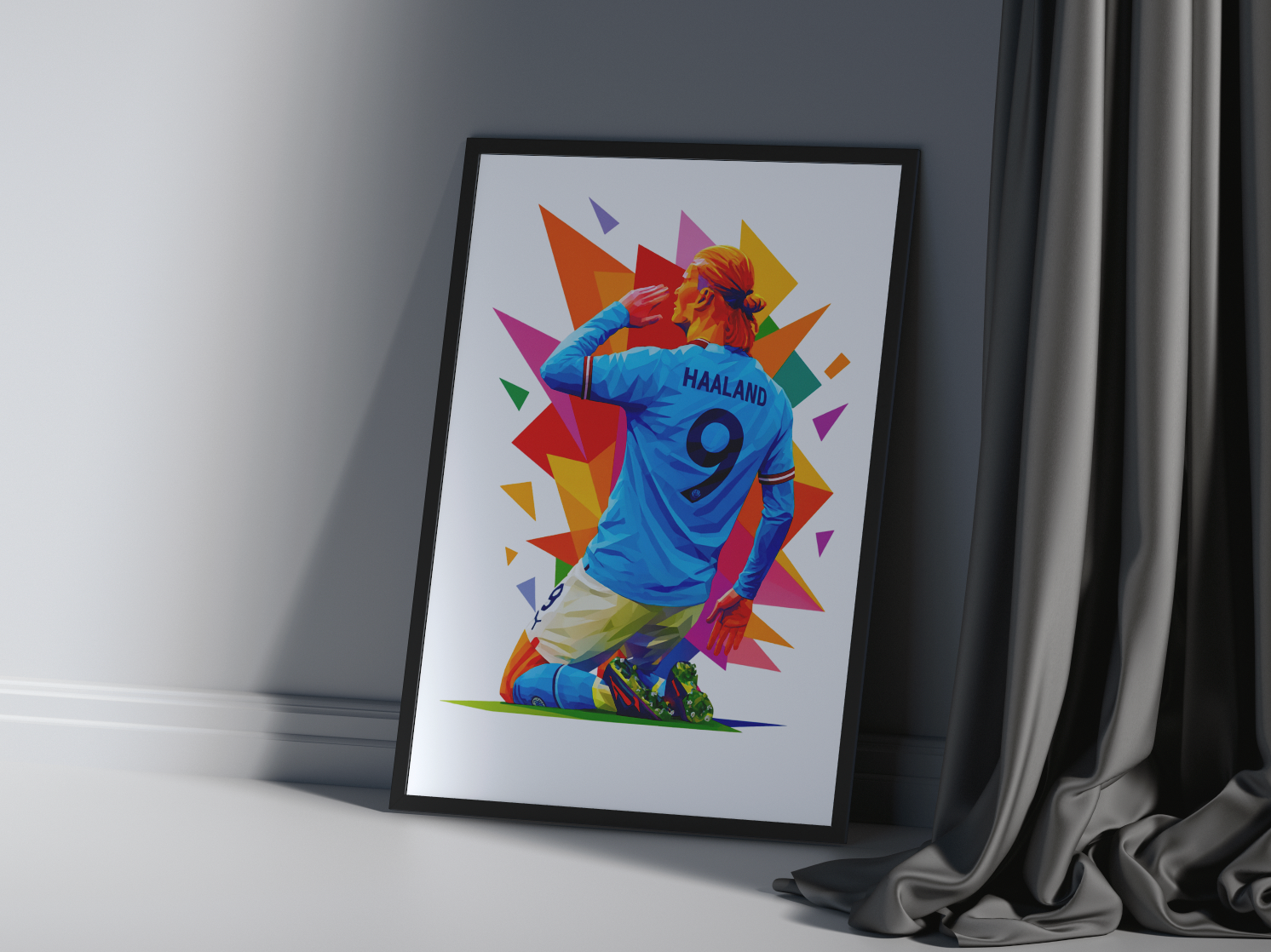 Haaland Print | Manchester City Poster | Man City Print | Football Poster