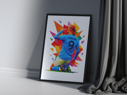 Haaland Print | Manchester City Poster | Man City Print | Football Poster