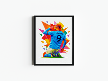 Haaland Print | Manchester City Poster | Man City Print | Football Poster