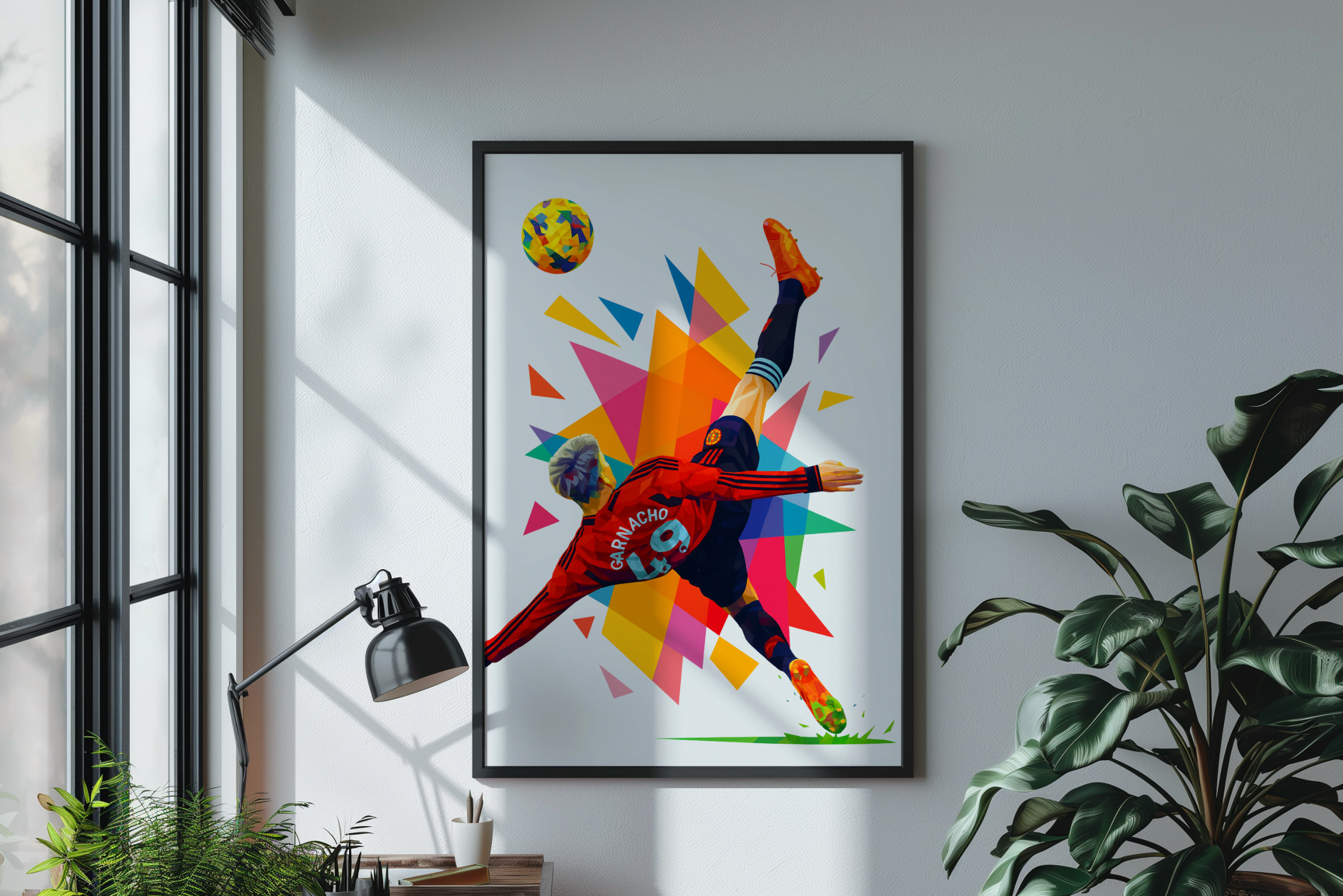 Garnacho Print | Manchester United Poster | Premier Leauge Print | Football Poster | Man u