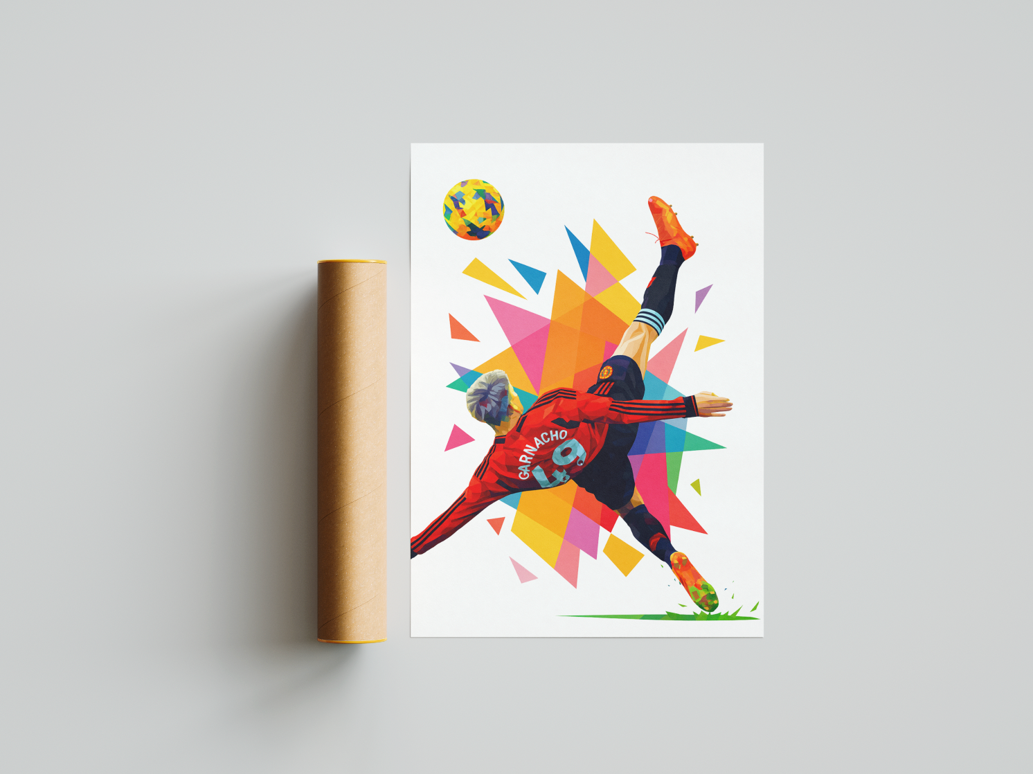 Garnacho Print | Manchester United Poster | Premier Leauge Print | Football Poster | Man u