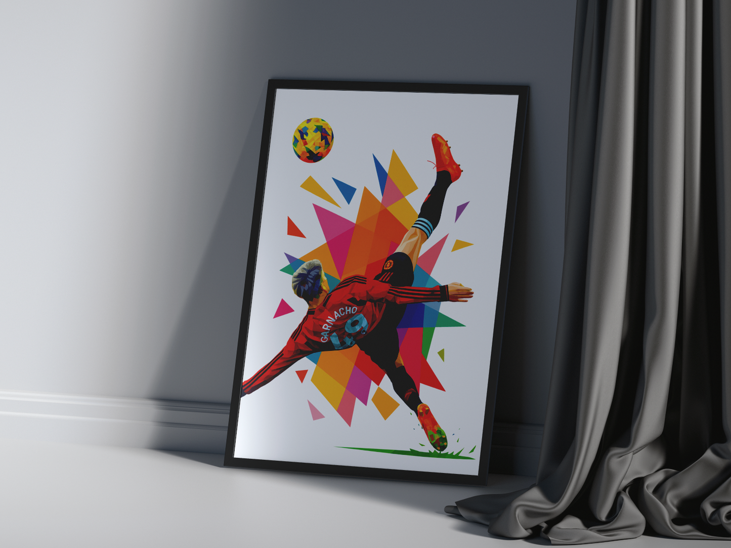 Garnacho Print | Manchester United Poster | Premier Leauge Print | Football Poster | Man u