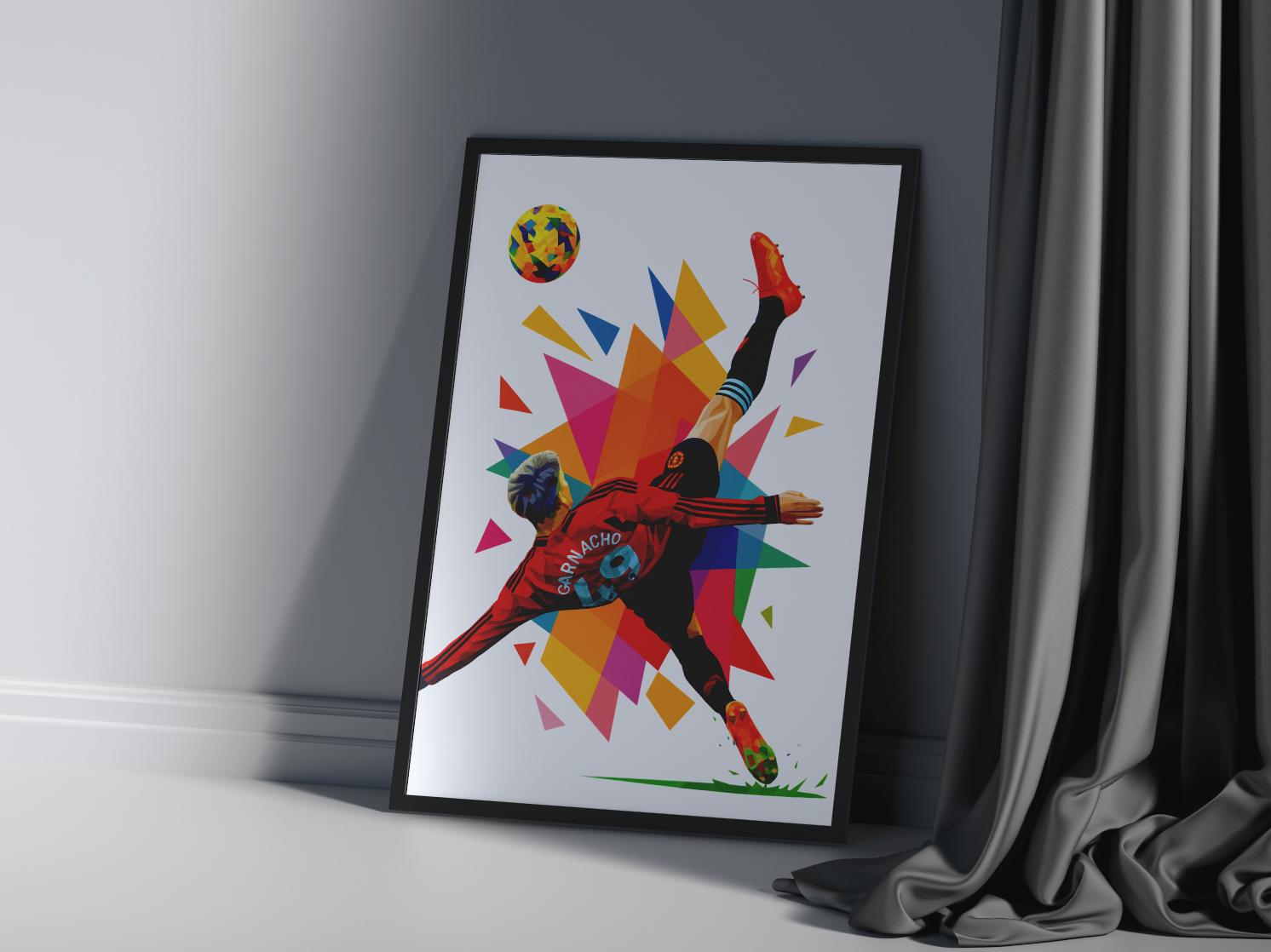 Garnacho Print | Manchester United Poster | Premier Leauge Print | Football Poster | Man u