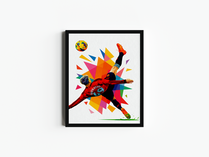 Garnacho Print | Manchester United Poster | Premier Leauge Print | Football Poster | Man u