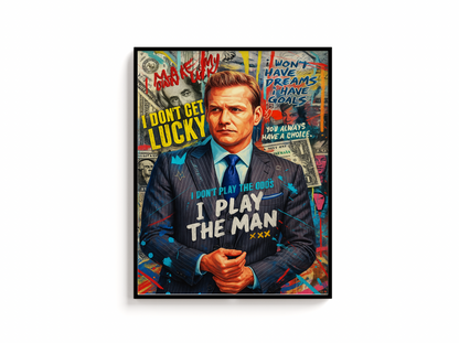 Harvey Spector Print | Suits Print | Motivational Print | Film Poster