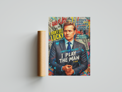Harvey Spector Print | Suits Print | Motivational Print | Film Poster
