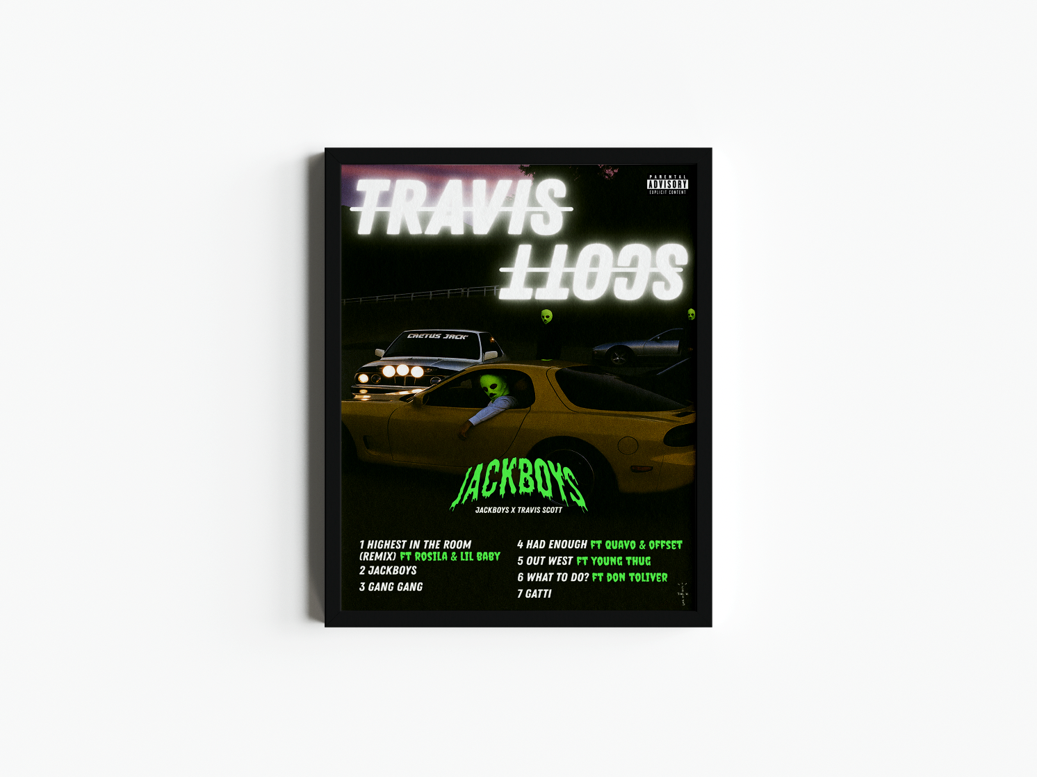 Travis Scott Jackboys Album Cover Print | Cactus Jack Print