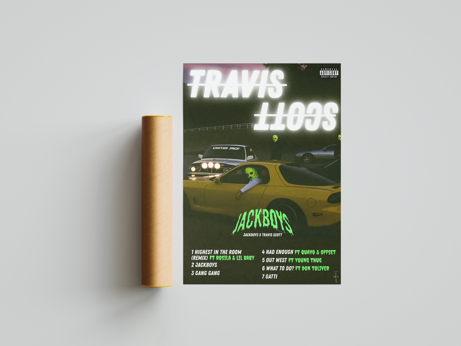 Travis Scott Jackboys Album Cover Print | Cactus Jack Print