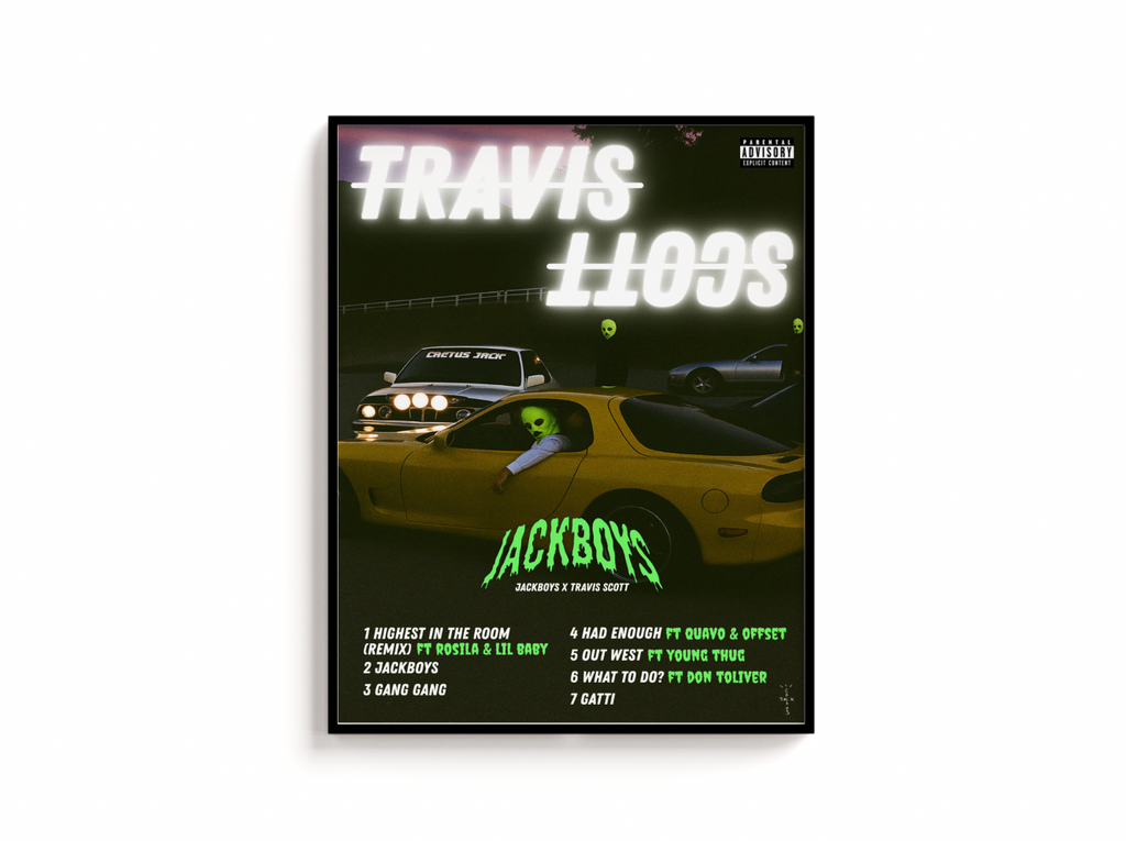 Travis Scott Jackboys Album Cover Print | Cactus Jack Print