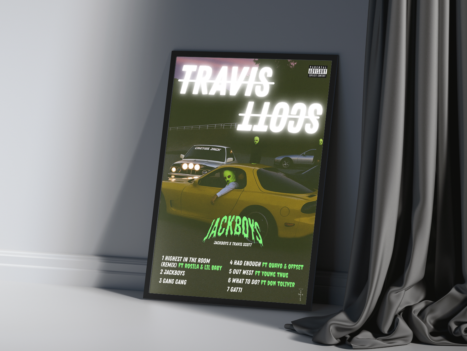 Travis Scott Jackboys Album Cover Print | Cactus Jack Print