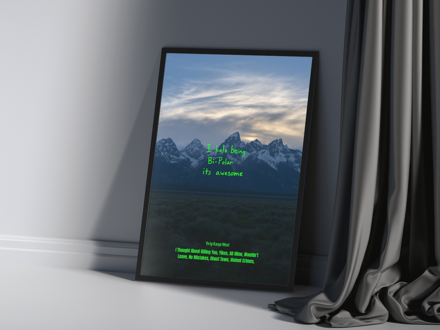 YE Album Cover Print - Kanye west Poster - Kanye West Album Cover Print