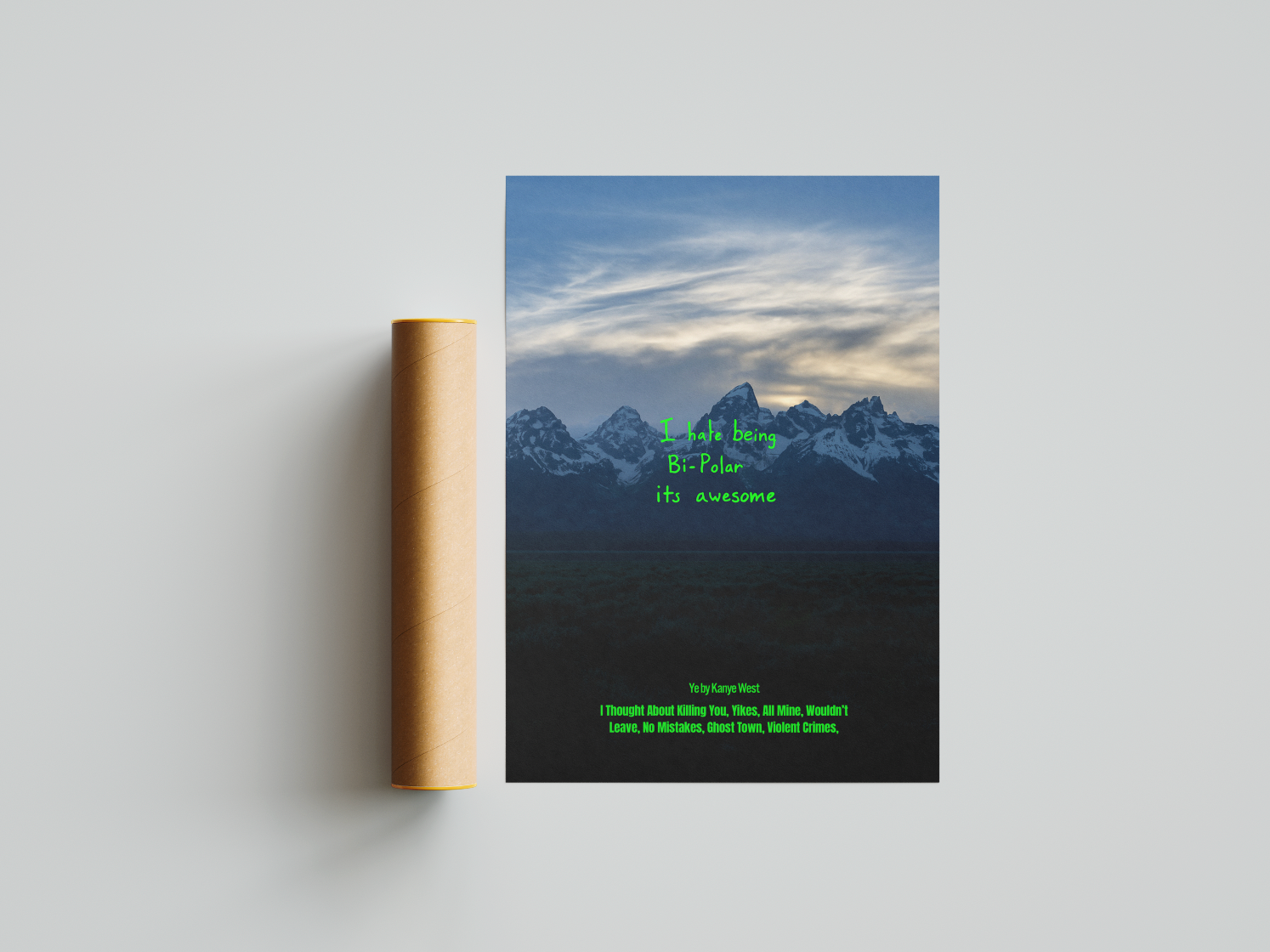 YE Album Cover Print - Kanye west Poster - Kanye West Album Cover Print