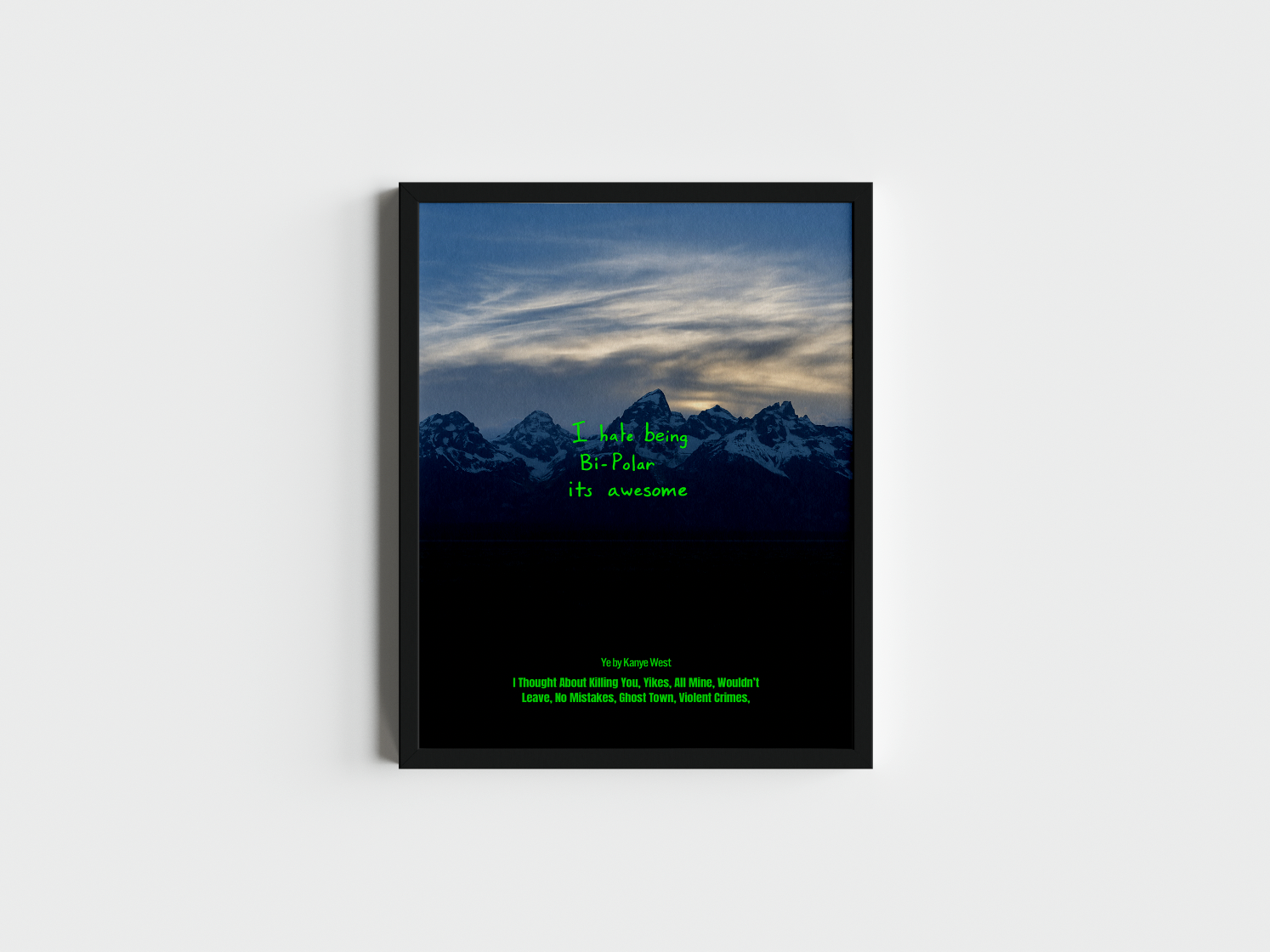 YE Album Cover Print - Kanye west Poster - Kanye West Album Cover Print