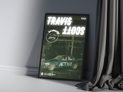Travis Scott Active Album Cover Print | Active Album Single Print | Music Poster