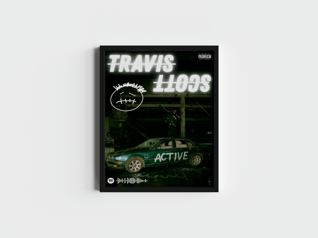 Travis Scott Active Album Cover Print | Active Album Single Print | Music Poster