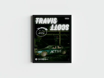 Travis Scott Active Album Cover Print | Active Album Single Print | Music Poster