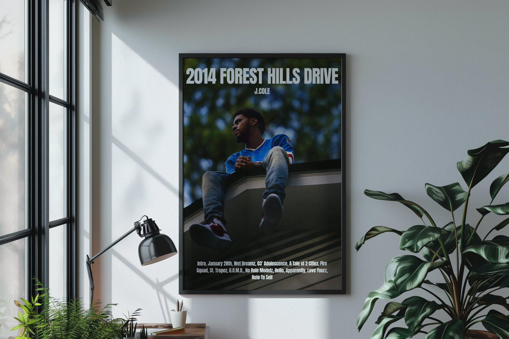 J.Cole Album Cover Print - 2014 Forest Hills Drive Poster - J.Cole Forest Hills Drive Album Cover Print