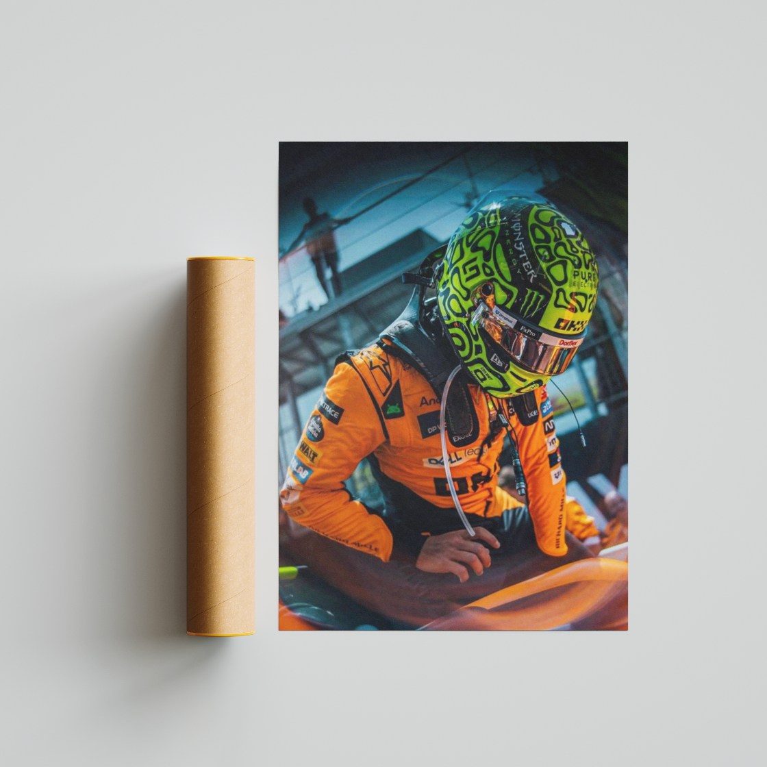 Lando Norris Poster - Formula 1 Poster - Lando Norris Wall Art - Lando Norris getting in car