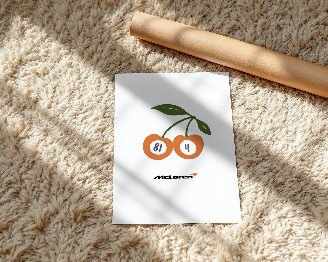 Mclaren F1 Poster - Formula 1 Poster - F1 Print - Oscar Piastri, Lando Norris Cherry Print