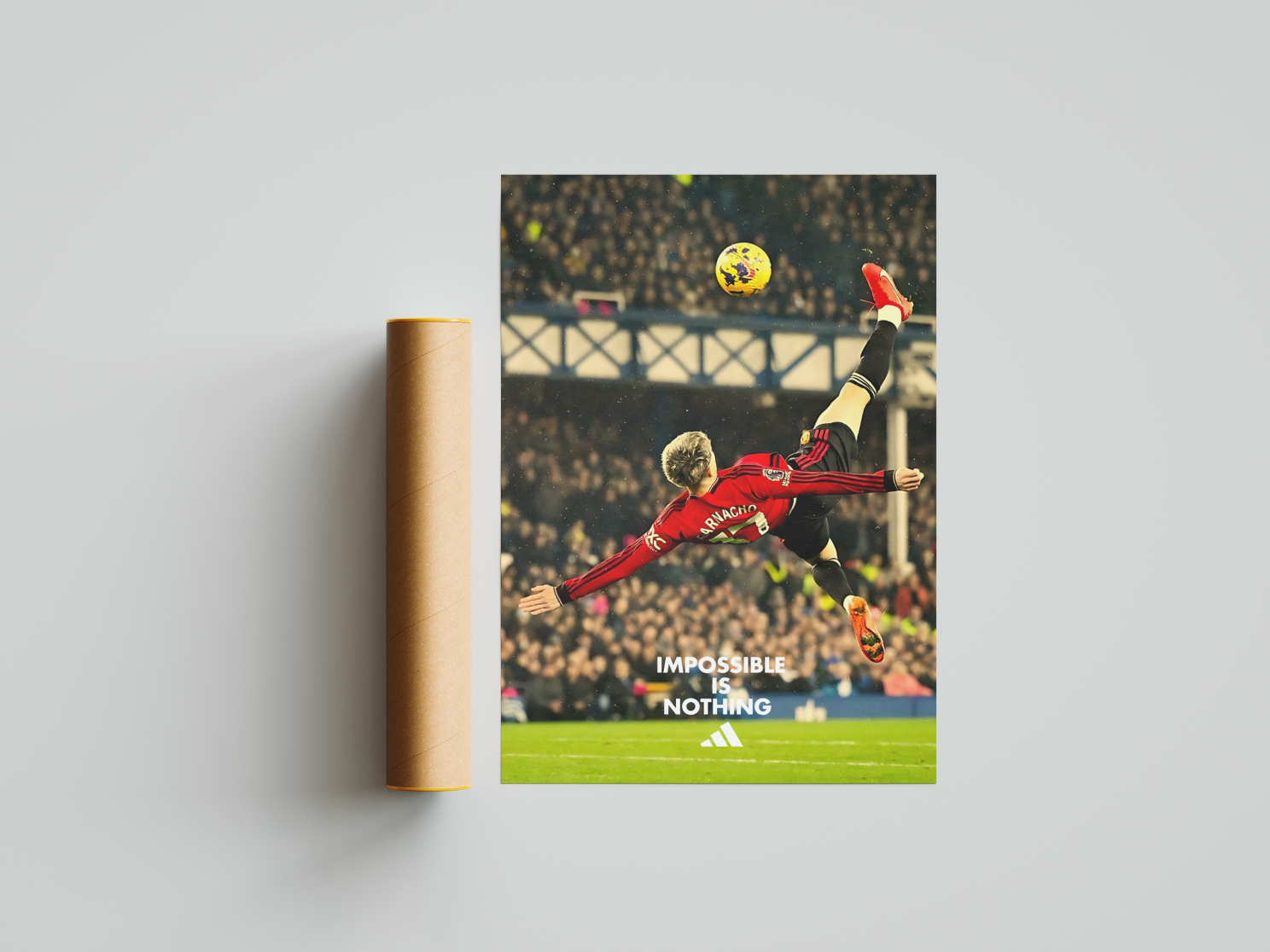 Garnacho Print | Manchester United Poster | Nike Print | Football Poster