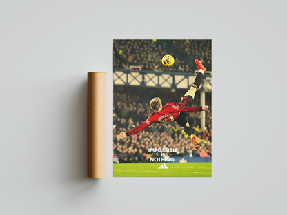 Garnacho Print | Manchester United Poster | Nike Print | Football Poster
