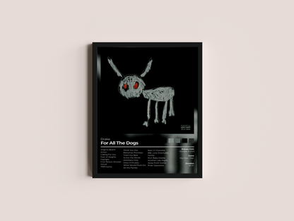For All The Dogs Album Cover Print - Drake Poster