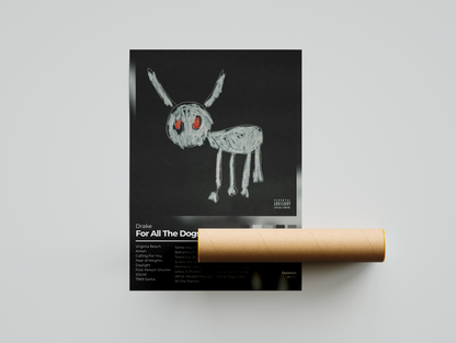 For All The Dogs Album Cover Print - Drake Poster