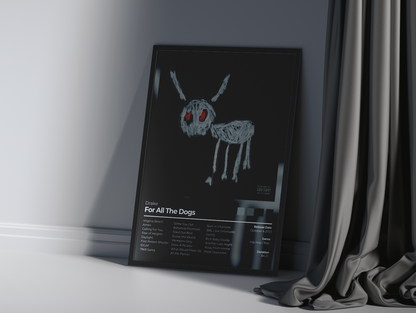 For All The Dogs Album Cover Print - Drake Poster
