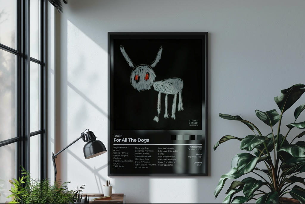 For All The Dogs Album Cover Print - Drake Poster