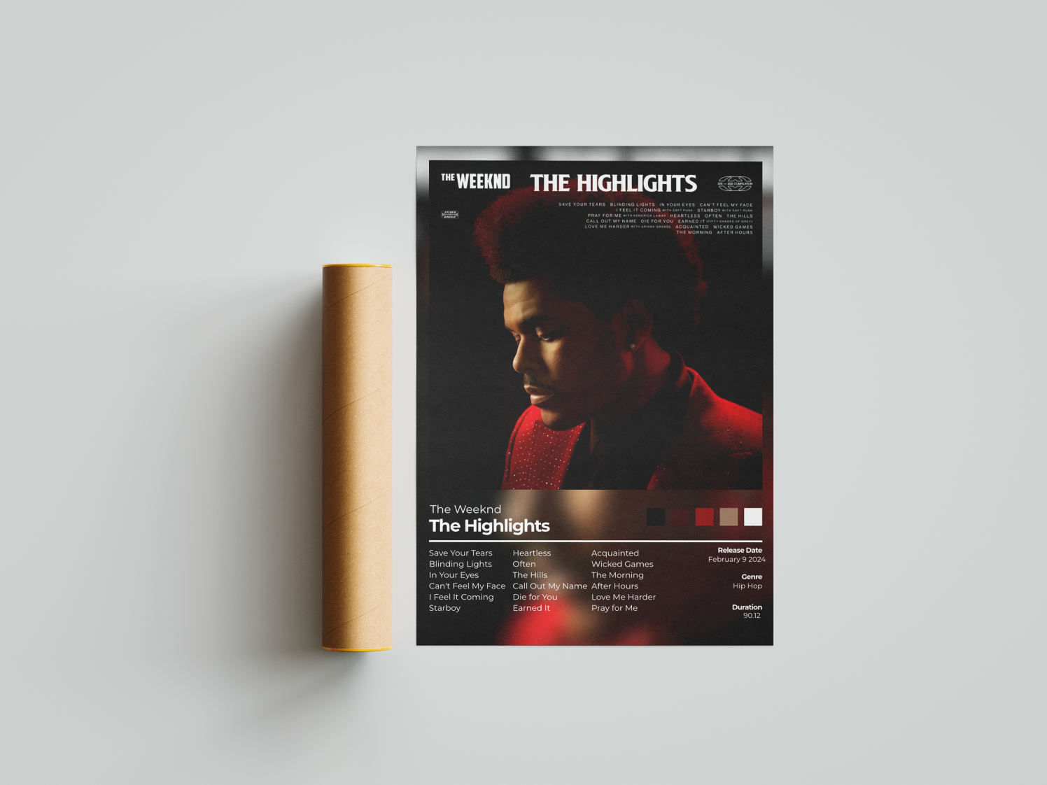 The Highlights Album Cover Print - The Weeknd Poster