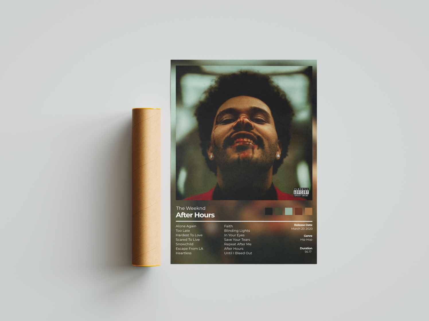 After Hours Album Cover Print - The Weeknd Poster