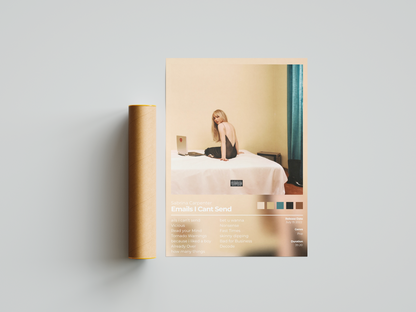 Emails I Can't Send Album Cover Print - Sabrina Carpenter Poster