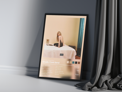 Emails I Can't Send Album Cover Print - Sabrina Carpenter Poster
